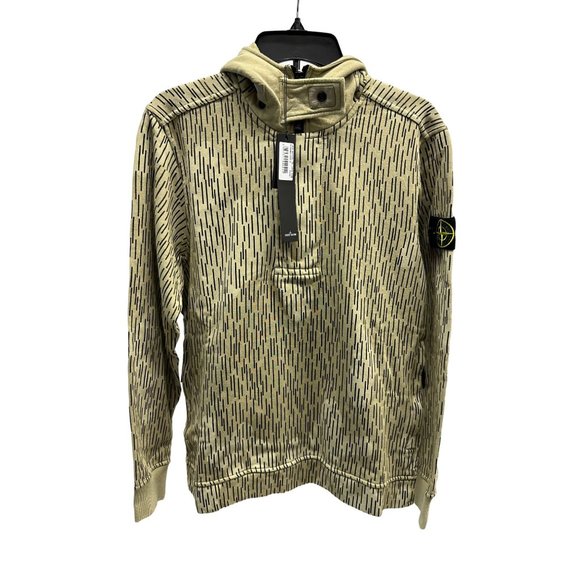 NEW Stone Island Light Tan Camouflage Print Cotton Hoodie Small - Picture 4 of 9
